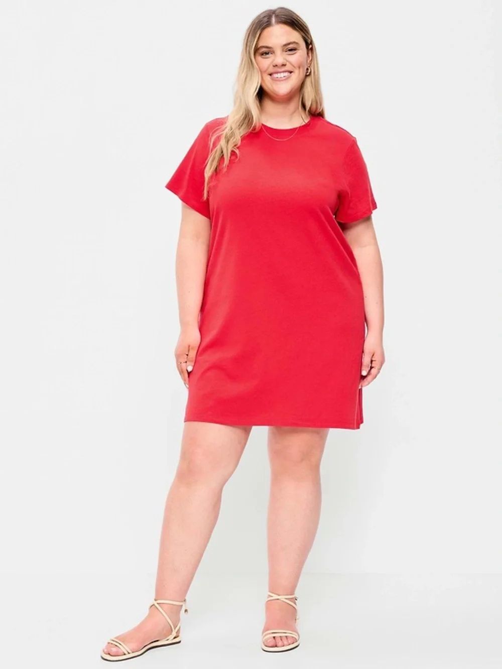 New Old Navy Casual Red T-Shirt Dress 2XL